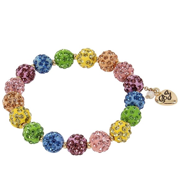 Betsey Johnson Jewelry - Betsey Johnson Rainbow Pave Fireball Stretch Bracelet